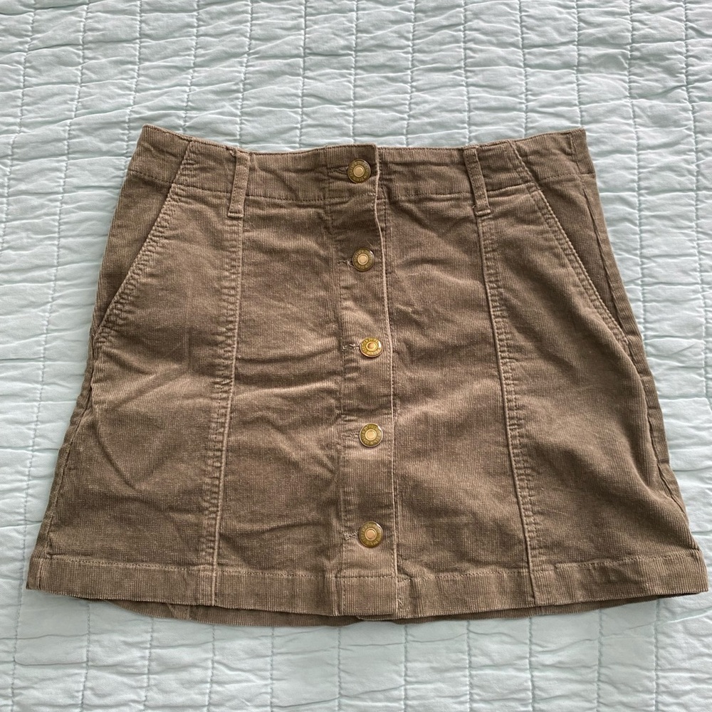 Forever 21 Corduroy Button Down Skirt